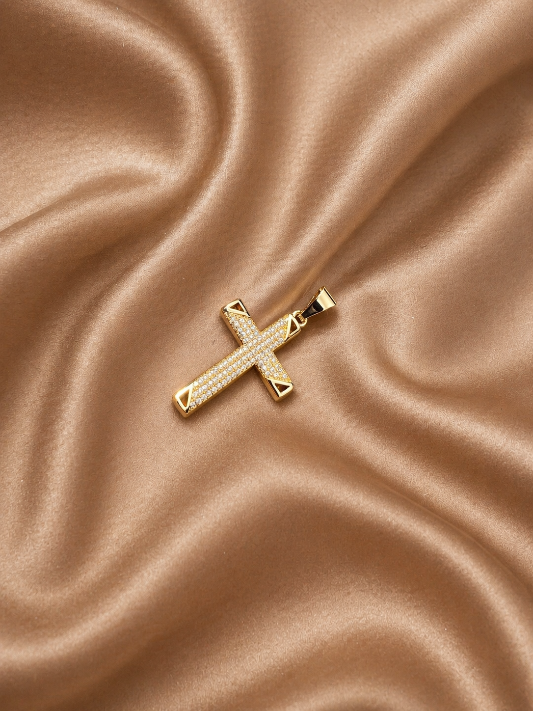 18k Gold Filled Creed Cross Pendant