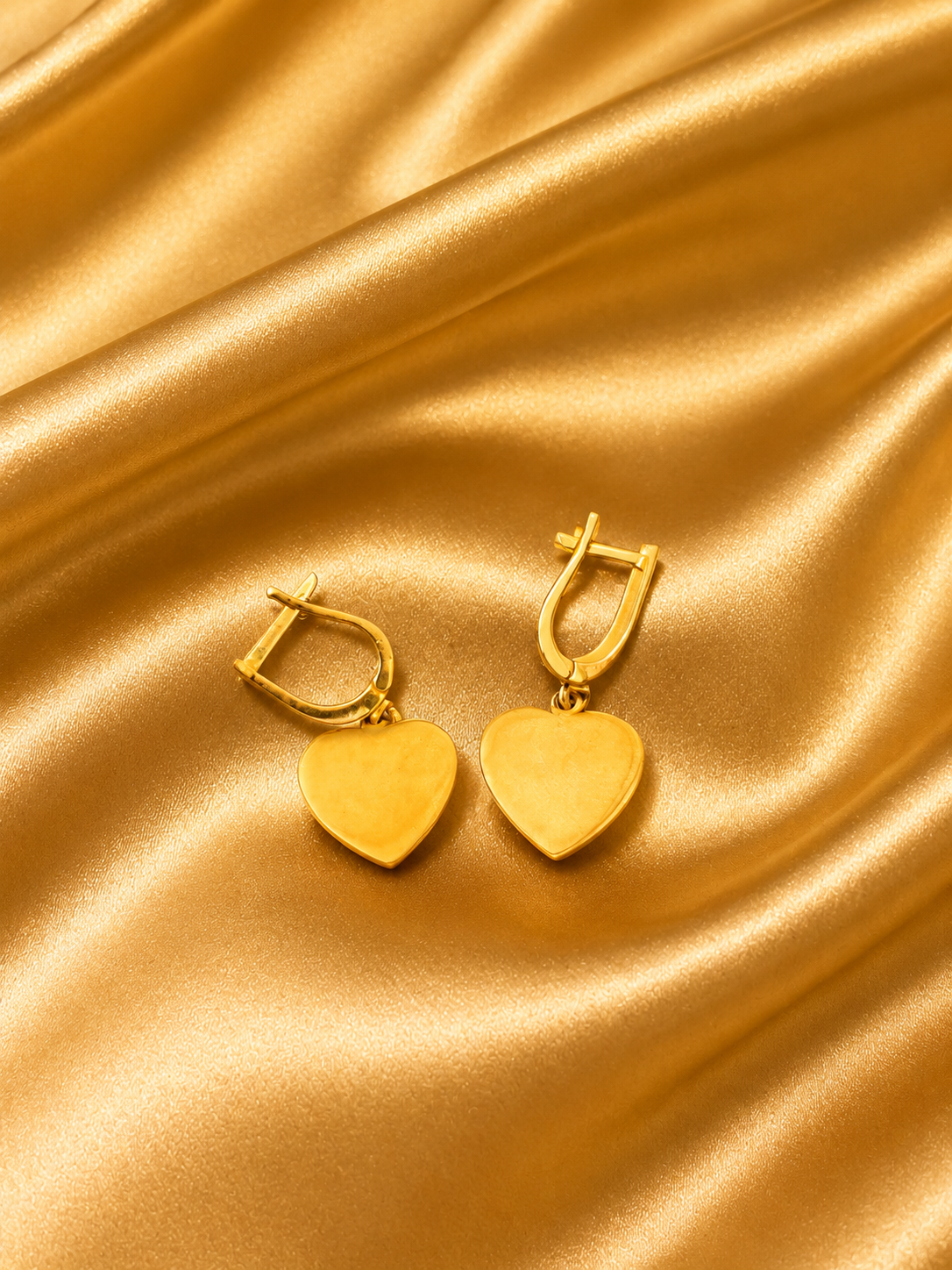 14k Gold Heart Earrings