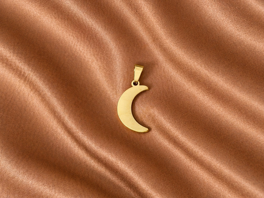 18k Gold Filled Moon Pendant