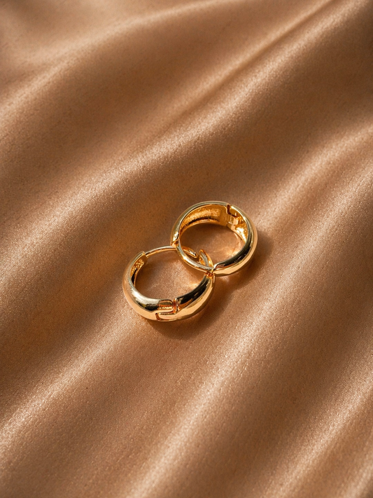 18k Gold Filled Modern Hoop Earrings