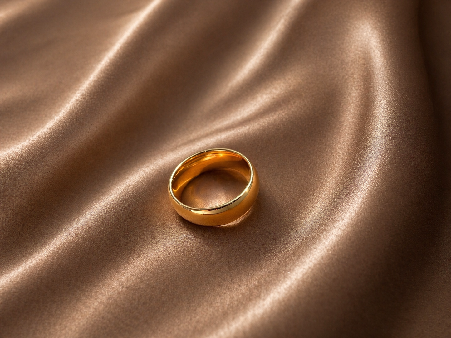 18K Gold Filled Plain Band Ring